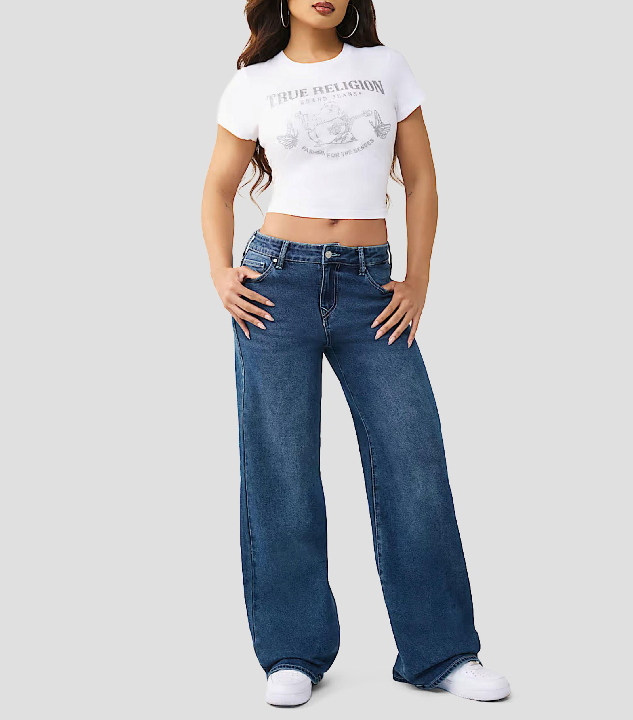 Jeans de corte wideleg Mujer